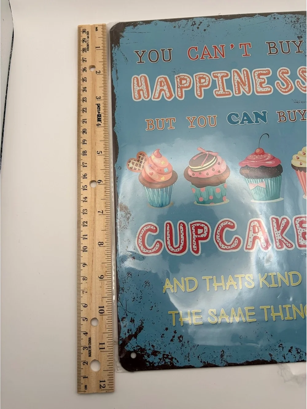 Tin Sign- U Can't Buy Happiness But U Can Buy Cupcakes Same -Funny-Novelty-